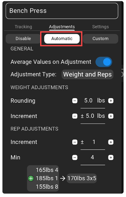 Automatic Adjustments